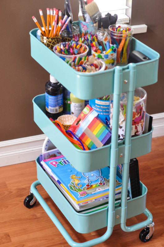 How to Make an How to Make an Art Cart for Your Toddler