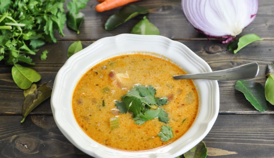 Thai Red Curry Soup with Chicken