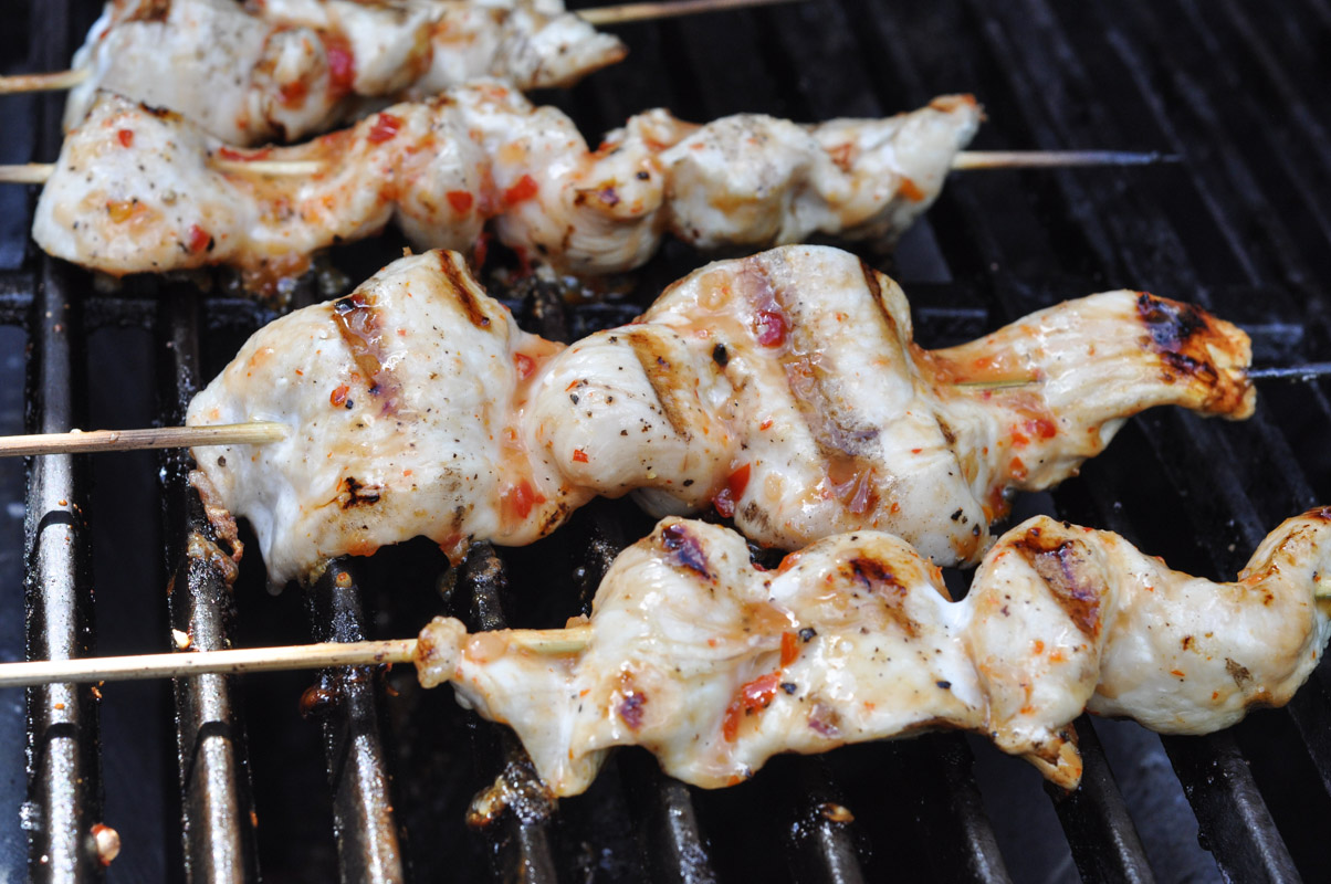 Sweet Thai Chilli Salad Dressing and Chicken Kabobs - Suburble