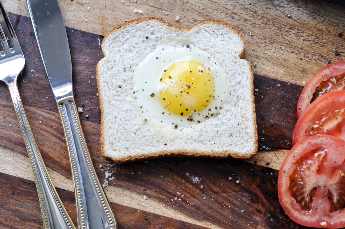 Toad in the Hole - Eggs in Toast Recipe-8